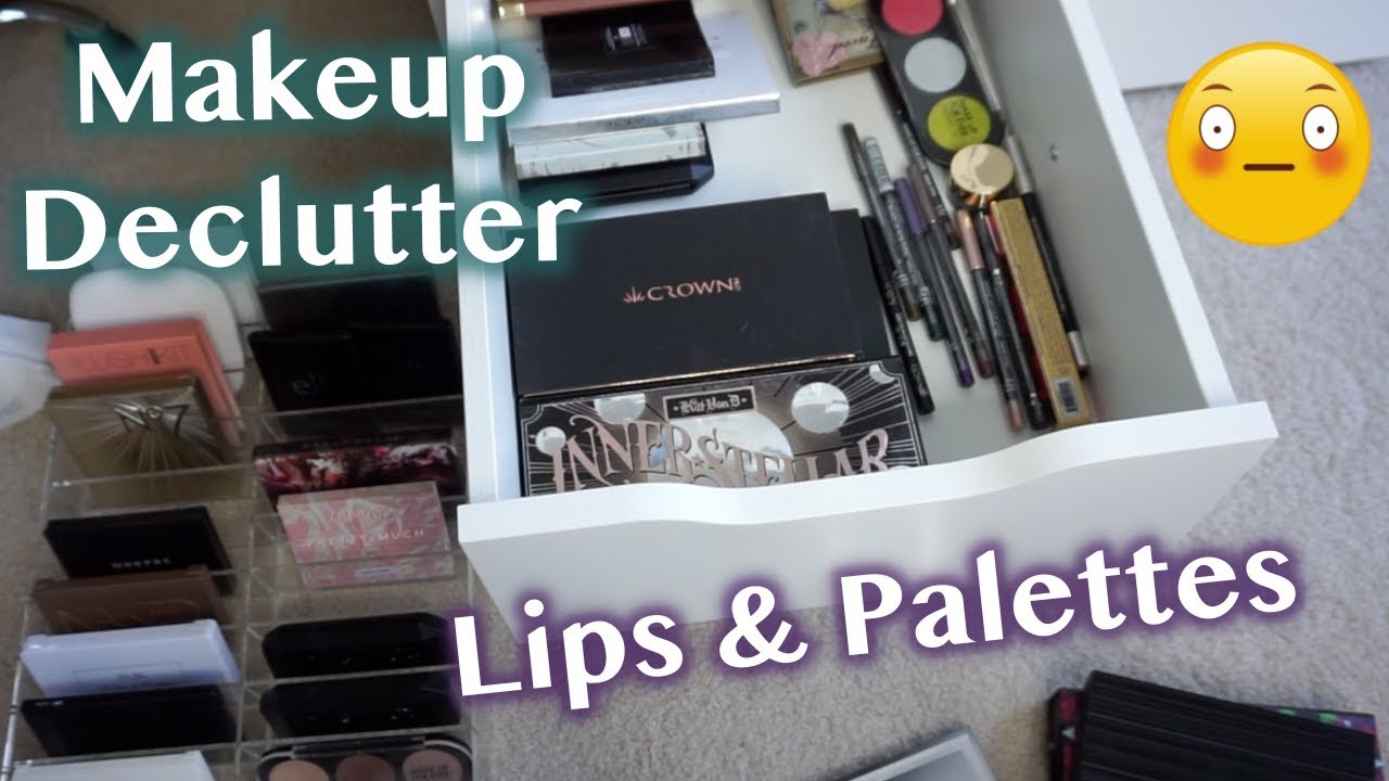 MAKEUP DECLUTTER & ORGANIZATION: Small Palettes & Lips