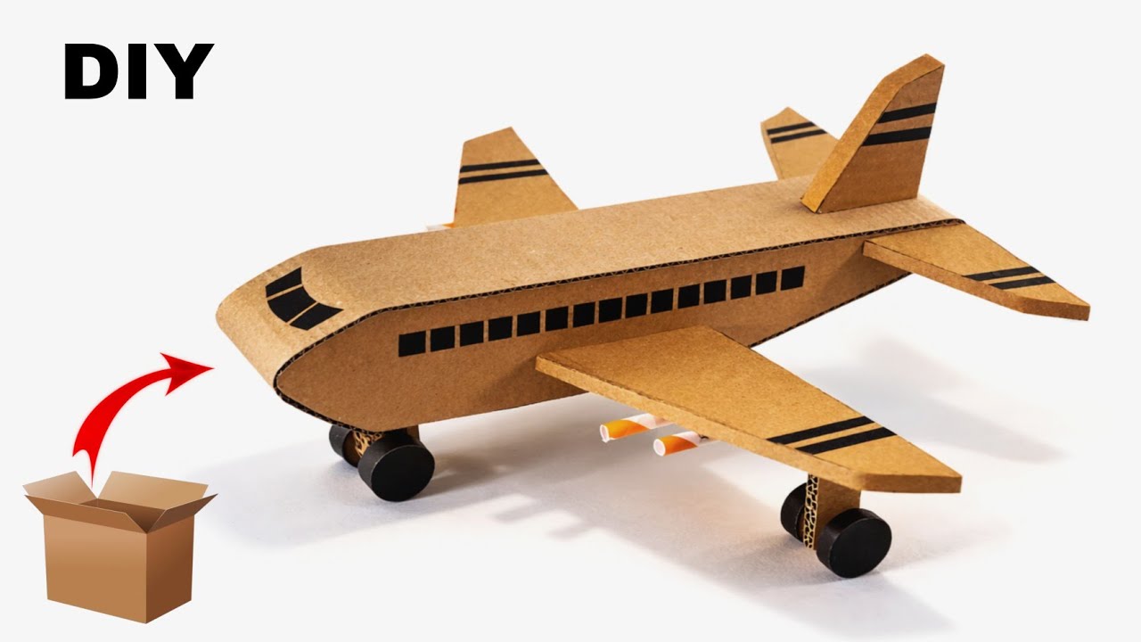 DIY Cardboard Airplane | Cardboard school project | Airplane model 