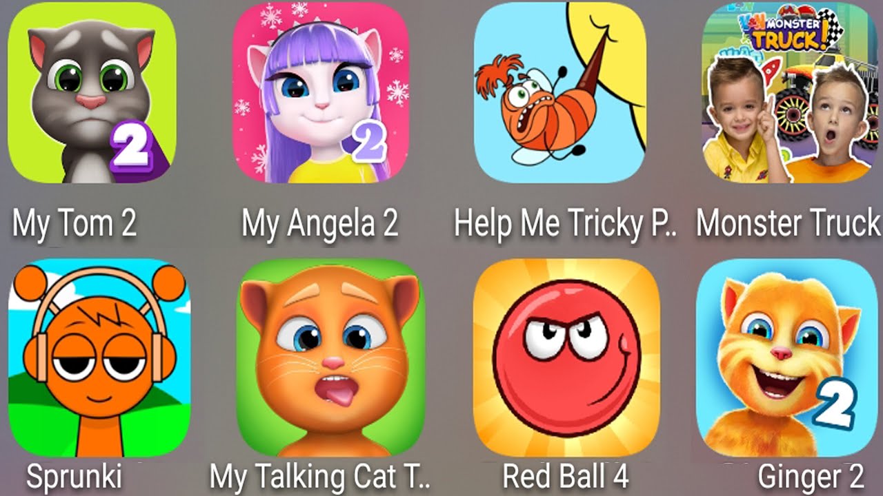 My Tom,My Tom 2,My Angela,Sprunki,Help Me Tricky Puzzle,Spooky Long Hand,Vlad & Niki,Peppa Pig