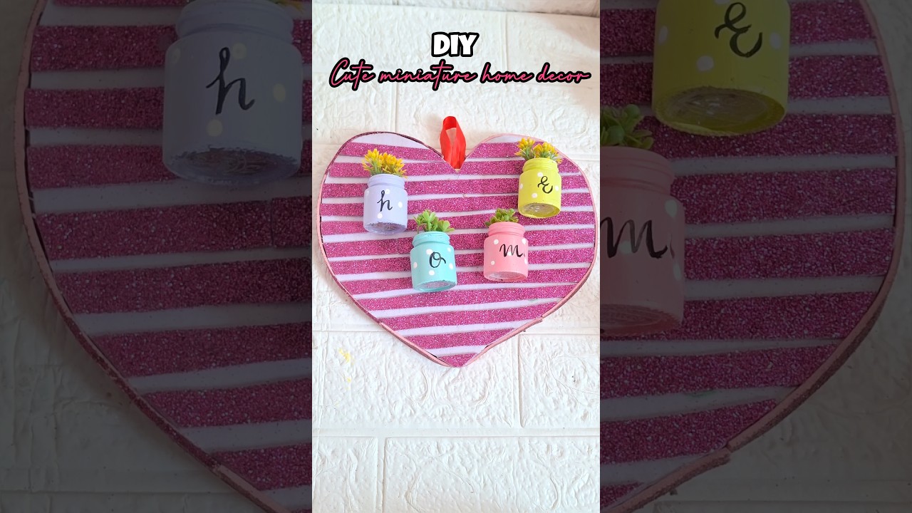 Diy miniature home decor #diy #craftyhome #trending #craft #viralshort