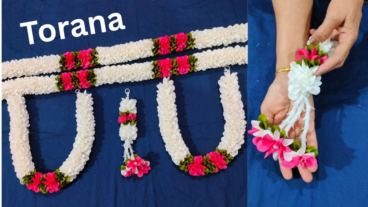 New type fabric torana | Dashahara pooja ideas | cloth garland | durga pooja decoration | diy  hara