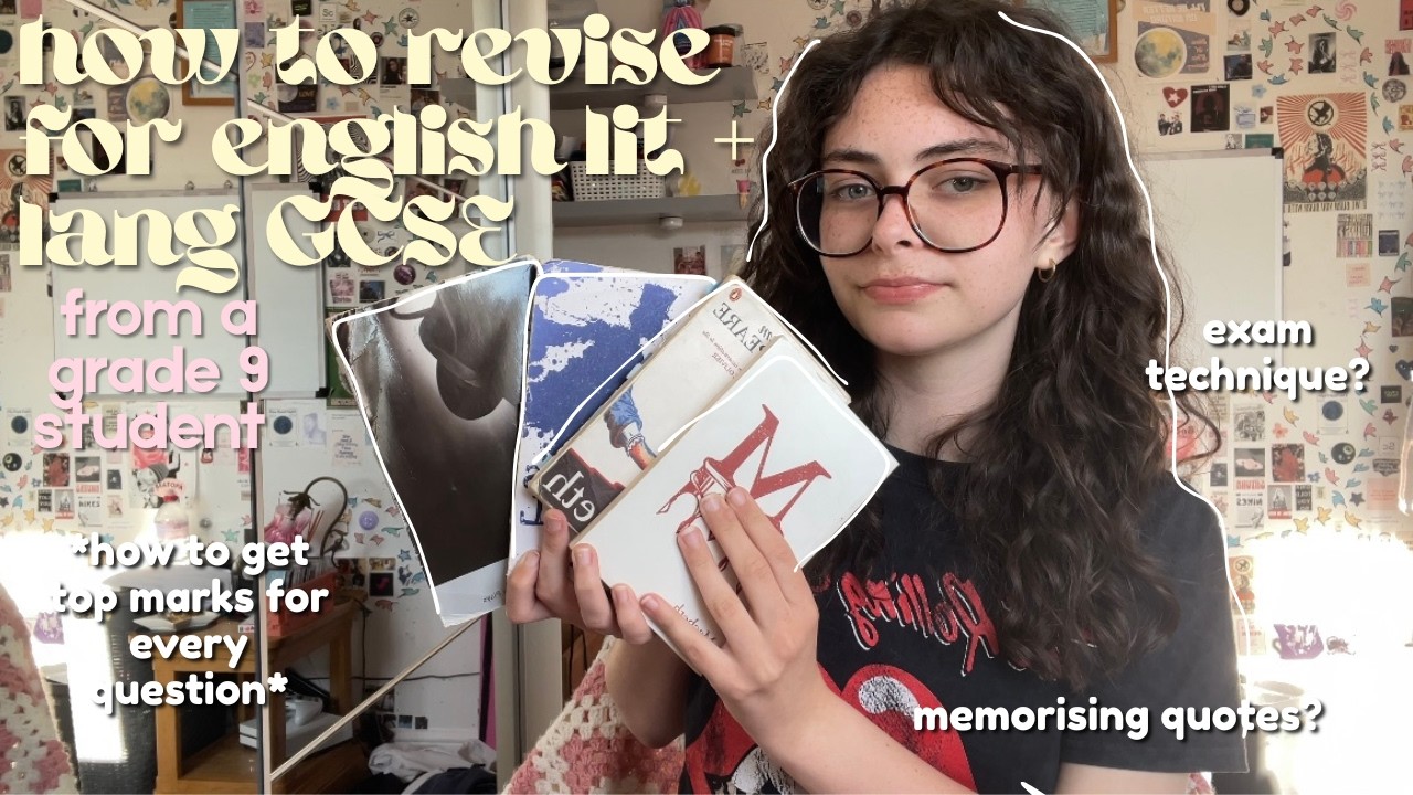 HOW TO REVISE FOR ENGLISH LIT + LANG GCSE *from a grade 9 student*  (last minute exam tips) 🎧📖⋆˚꩜｡