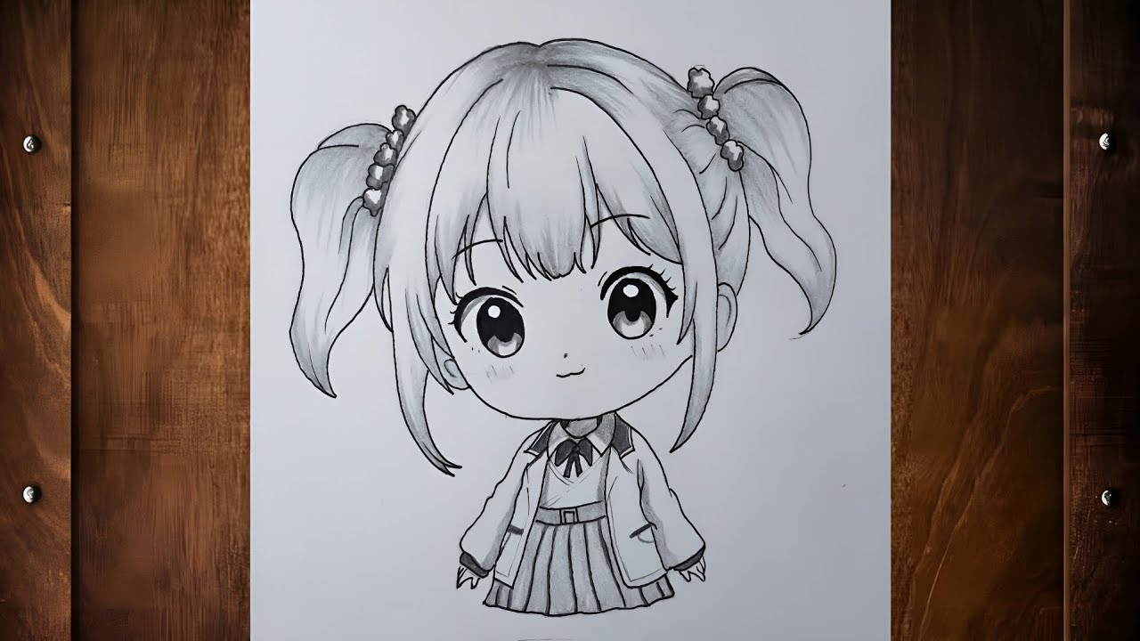 How to draw cute anime easy step | girl drawing easy step by step | easy drawing tutorial