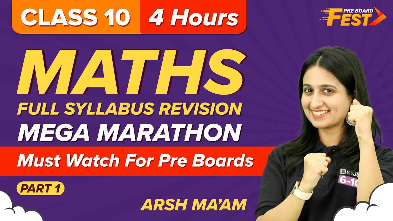 Complete CBSE Class 10 Maths Revision (Part-1)  | CBSE Class 10 Pre Board Exams | BYJU'S Class 10