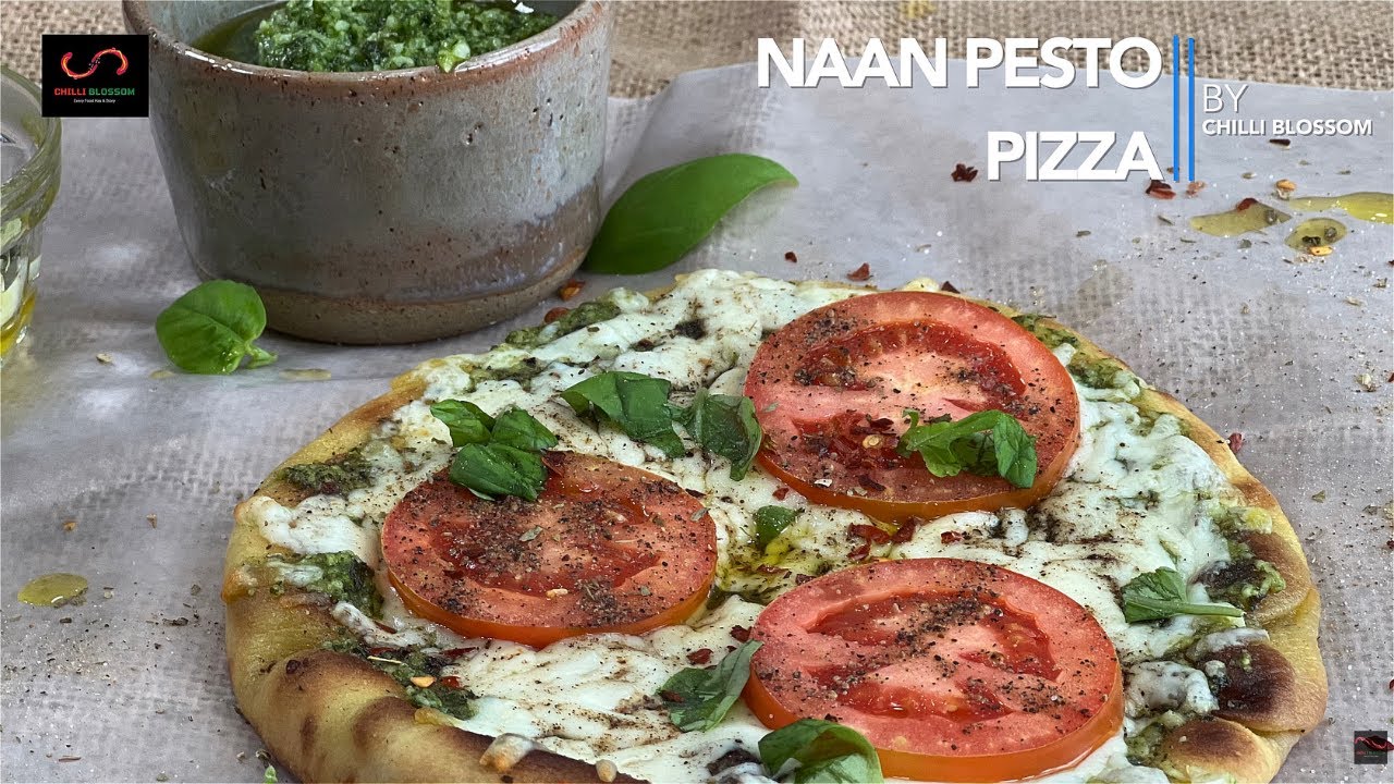 Pesto Pizza | Naan Pesto Pizza By Chilli Blossom 4K