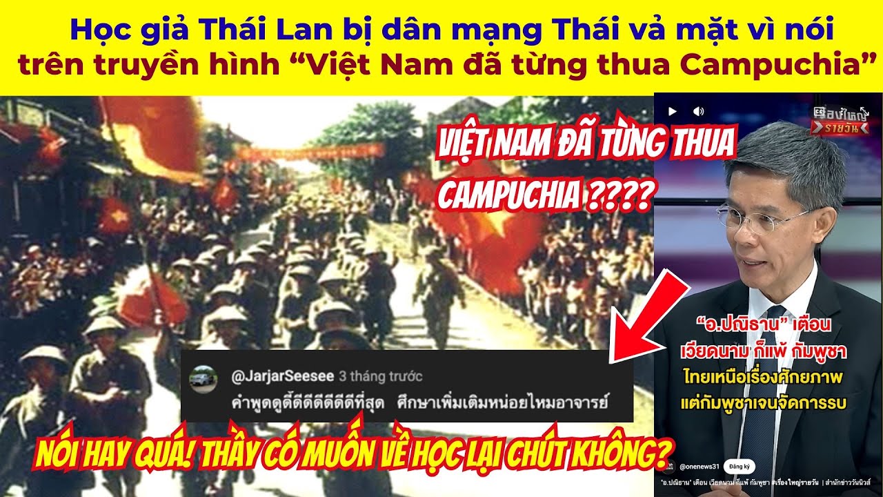 Học giả Thái Lan bị dân mạng Thái vả mặt vì nói trên truyền hình 