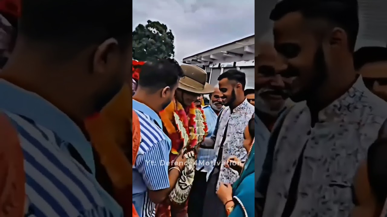 When Lieutenant Comes To His Village 😍✨💐#shorts #armedforces #viral