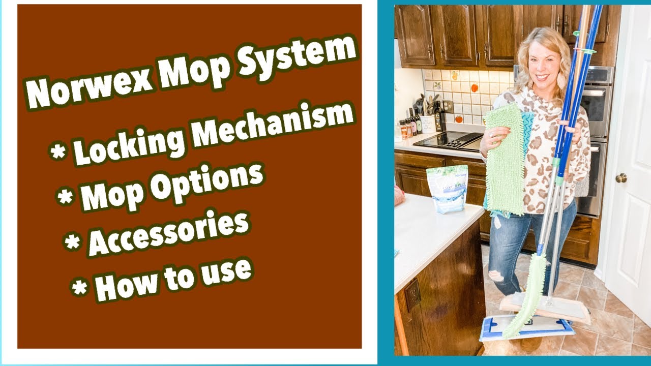 How to use the Norwex Mop, including mop options, features, how to Adjust mop height and accessories