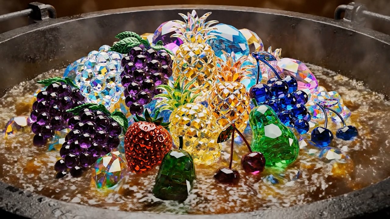 Oddly Satisfying AI ASMR | Gem Fruit That Shouldn’t Exist