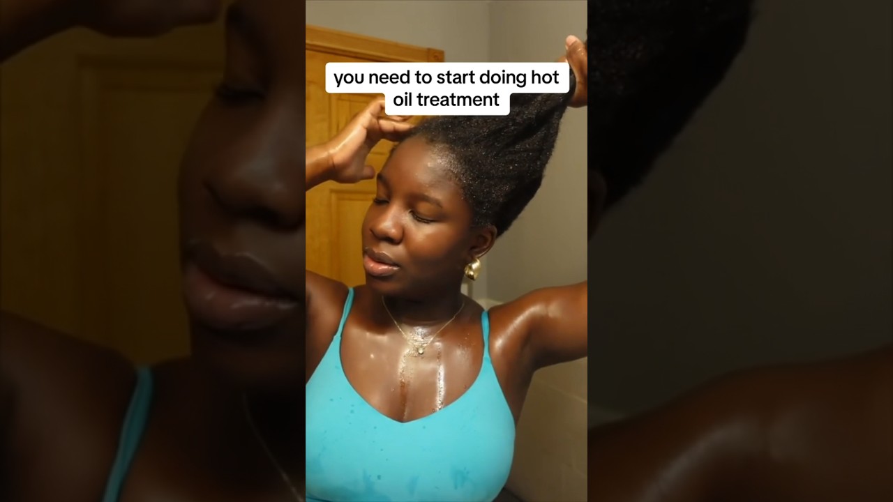Who else loves doing hot oil treatments? 😍 #naturalhair #4chair #hairgrowth