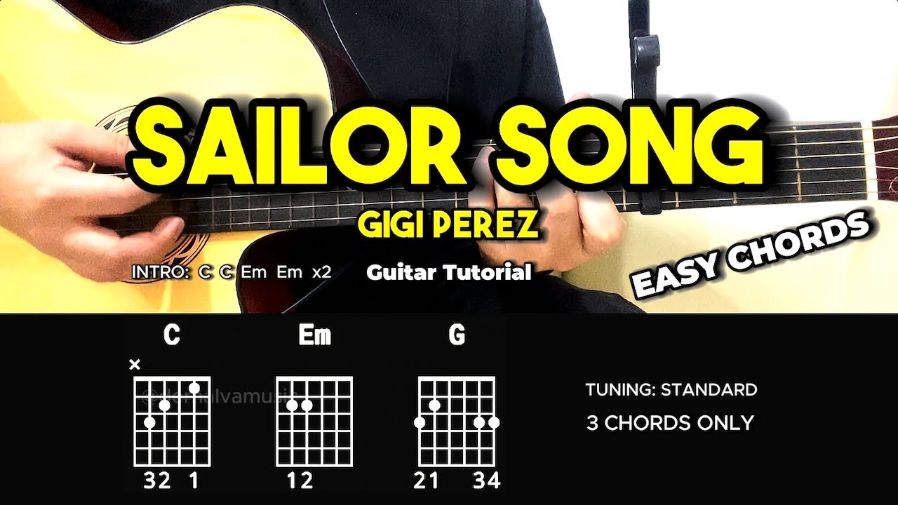 Sailor Song - Gigi Perez | Easy Guitar Chords Tutorial For Beginners (CHORDS & LYRICS) #guitarlesson