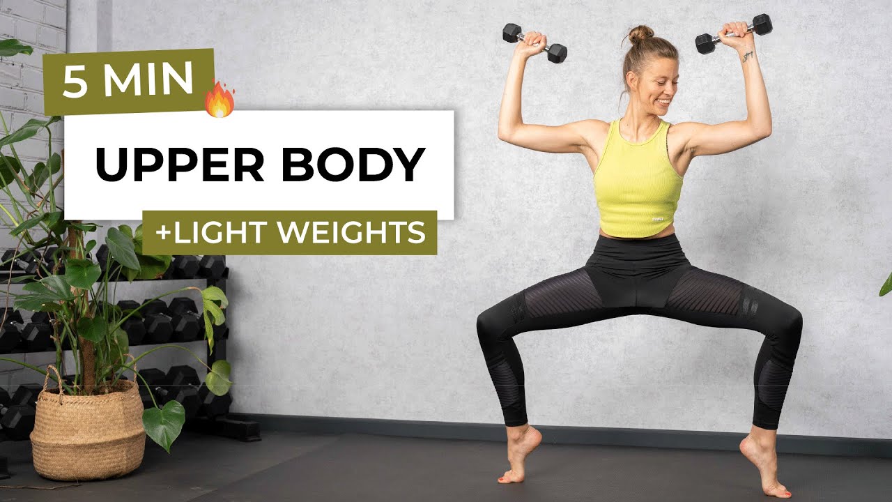 5 MIN UPPER BODY BARRE WORKOUT | Light Weights Arm Sculpt