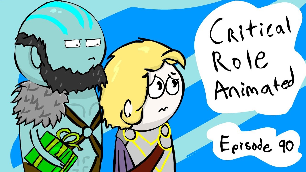 D&D Critical Role Animation Funny Scene- Grog Hides Unconscious Guards  (Ep 90)
