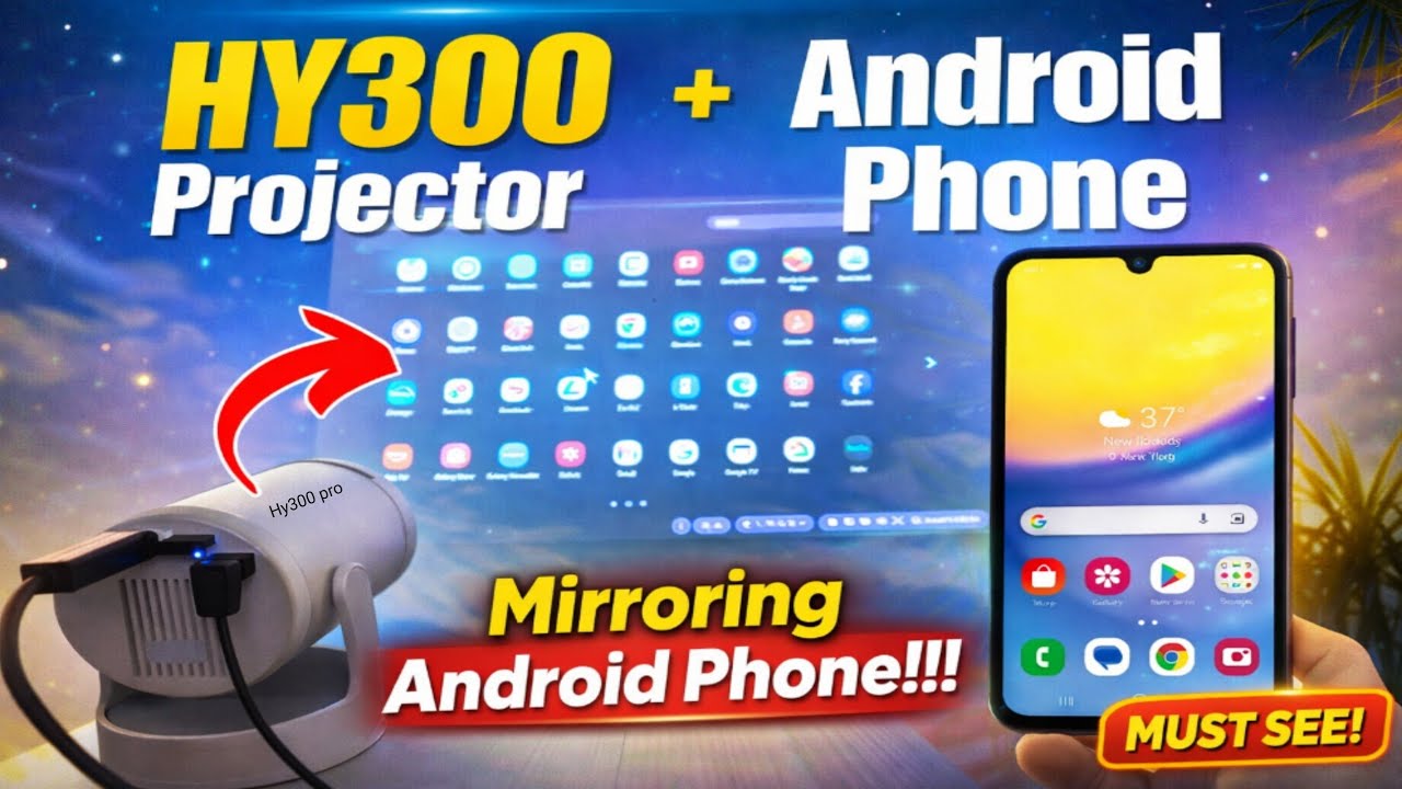 Connect Your HY 300 Pro Projector to MOBILE in SECONDS!