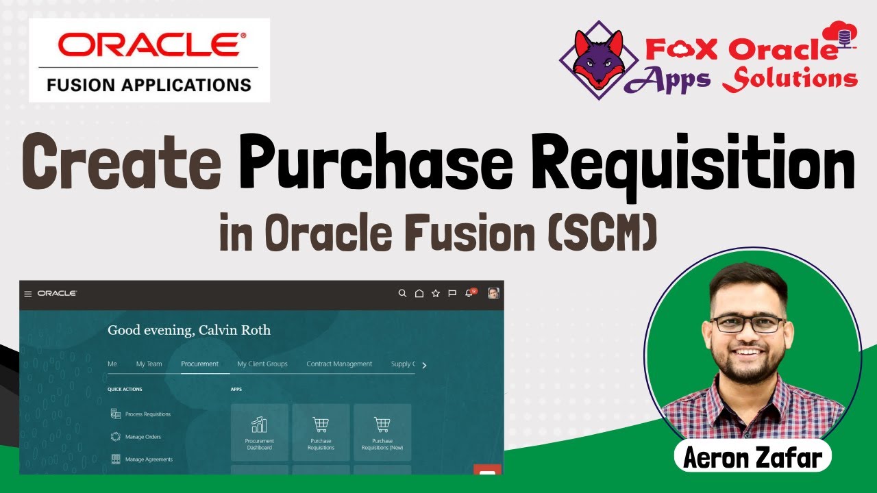 Создание заявки на закупку в Oracle Fusion | Заявка на закупку в Oracle Fusion | #oracleerp