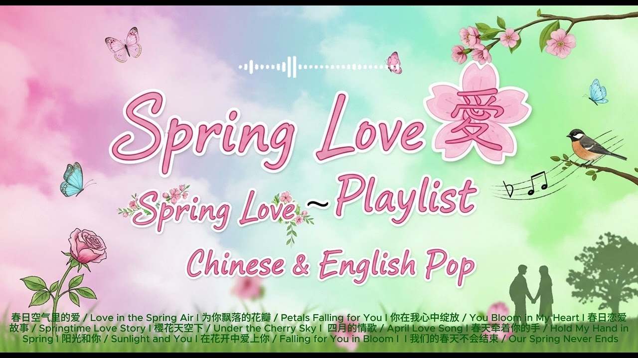 春日恋爱歌单 🌸 中英双语流行 | 轻快浪漫春日氛围 Spring Love Playlist 🌸 Chinese & English Pop | Upbeat Romantic Vibes