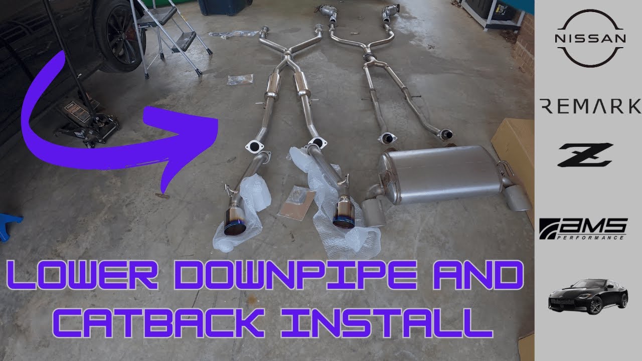 Nissan Z Lower Downpipes and Catback Exhaust Install