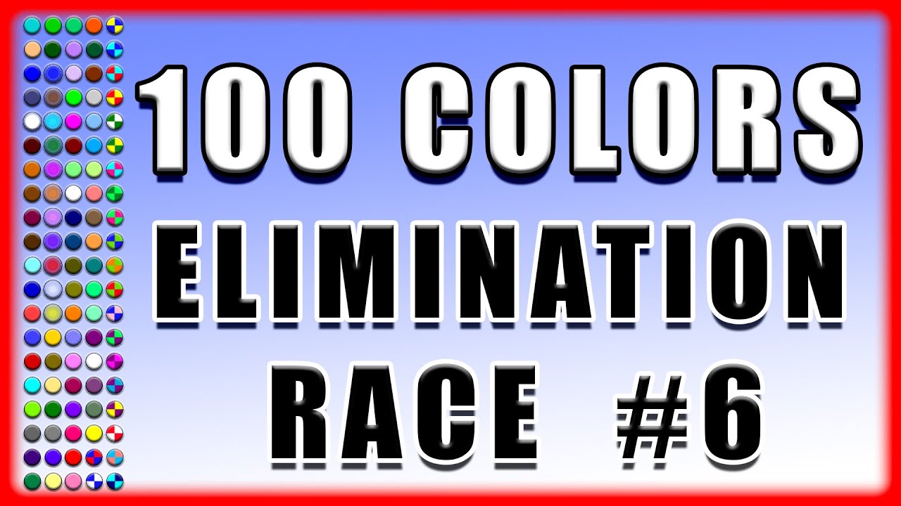 100 Colors Elimination Marble Race in Algodoo #6 \ Marble Race King