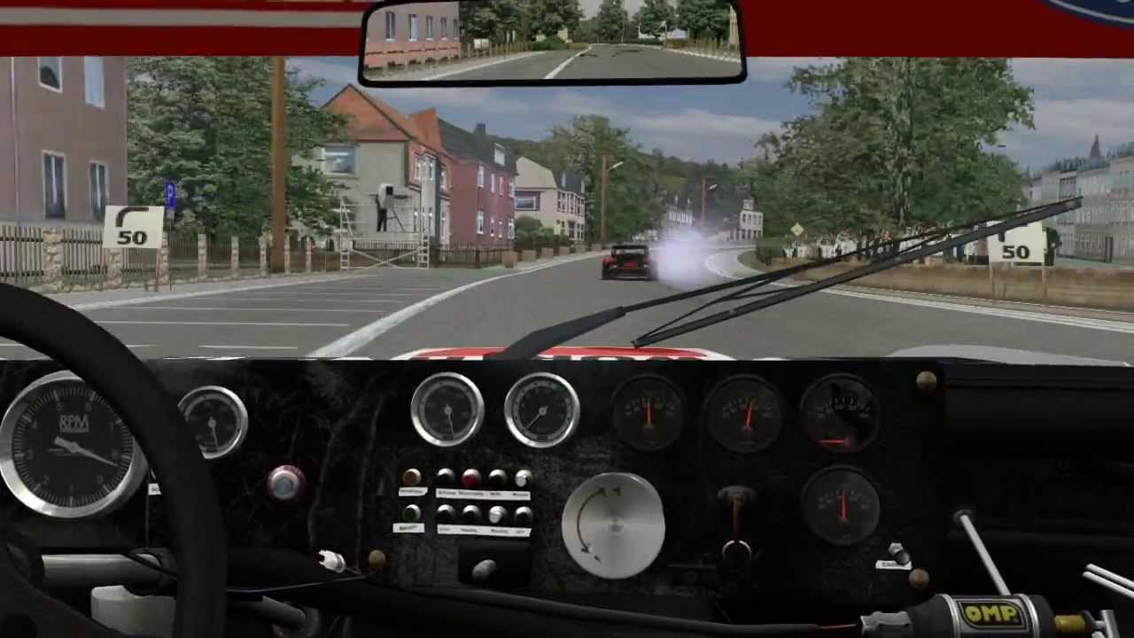 rFactor Ford Capri vs Porsche 935 on Sachsenring '67 - Online Battle