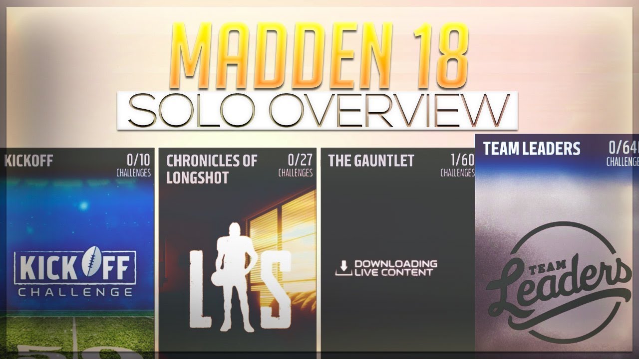 HOW MUCH CAN YOU MAKE FROM SOLOS WEEK ONE!?!?| MUT 18: SOLOS OVERVIEW | MADDEN 18 ULTIMATE TEAM