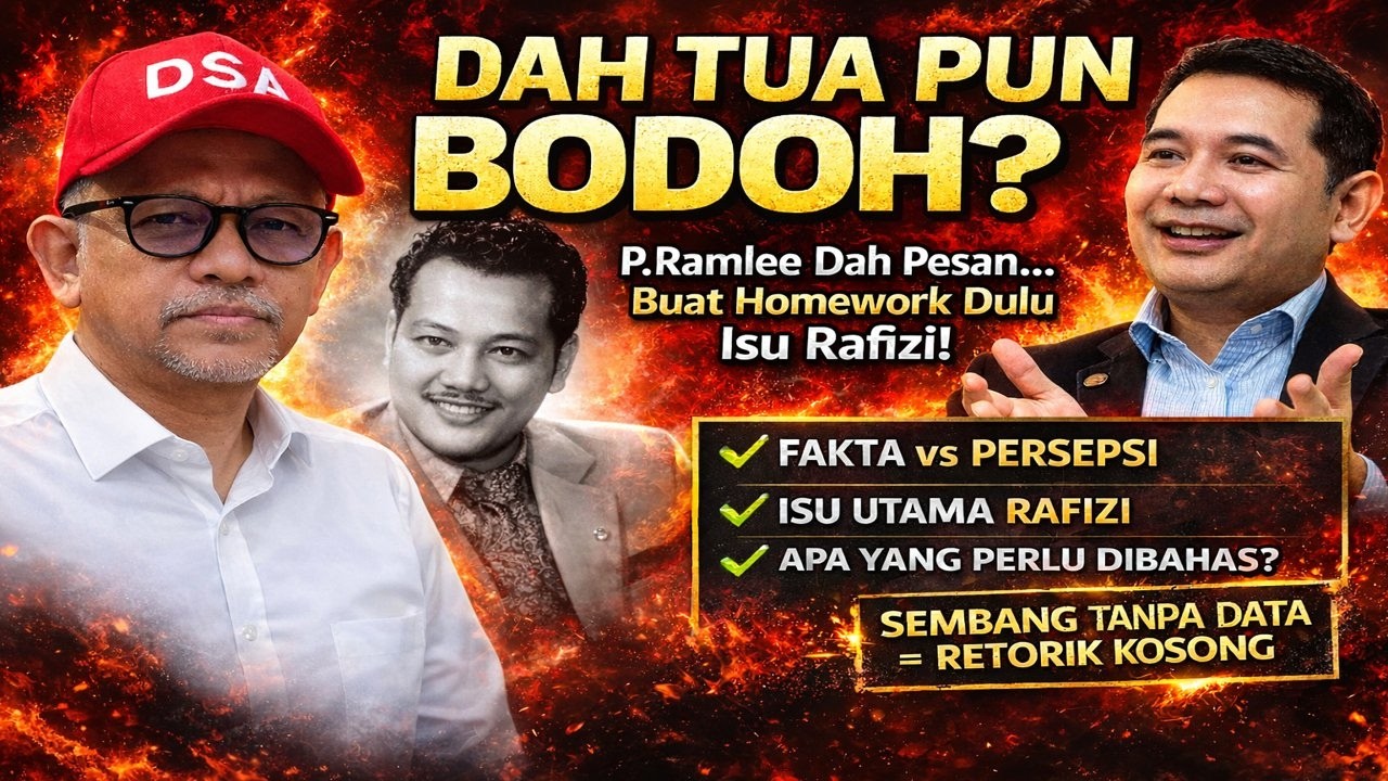 Dah tua pun bod4h betul la kata P.Ramlee, mau nak sembang isu Rafizi buat homework