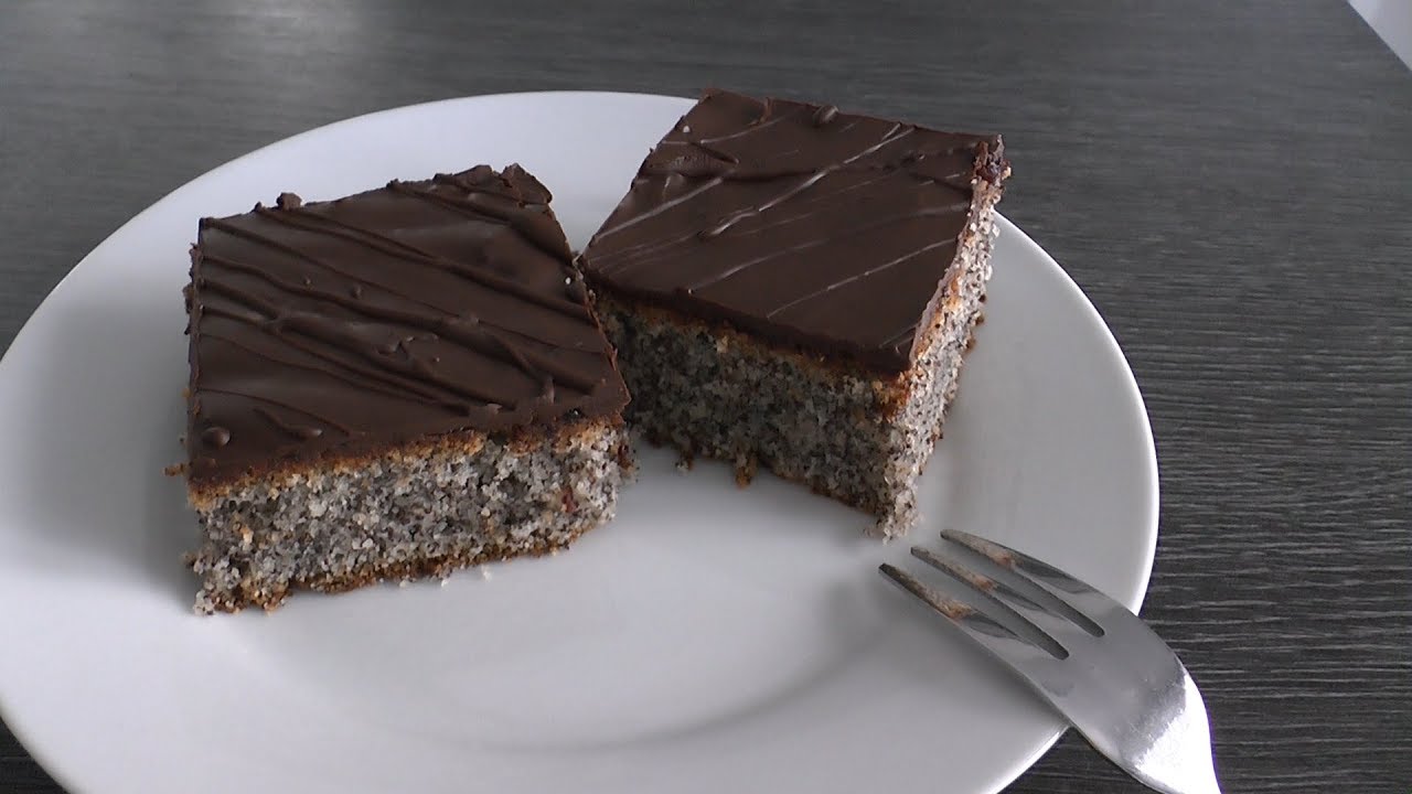 Leckerer, saftiger Mohnkuchen