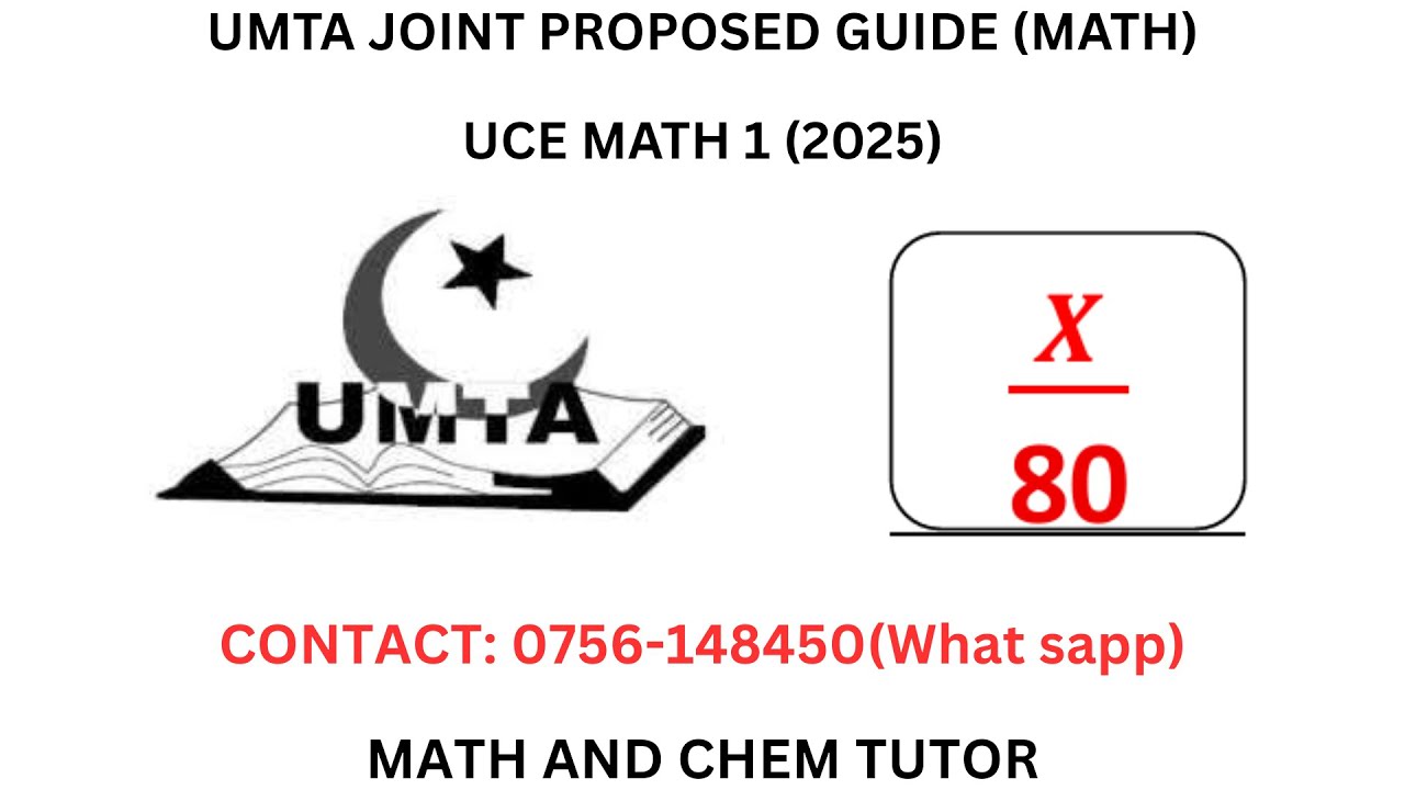 UMTA UCE MTC PROPOSED GUIDE-2025(VERY HARD PAPER)
