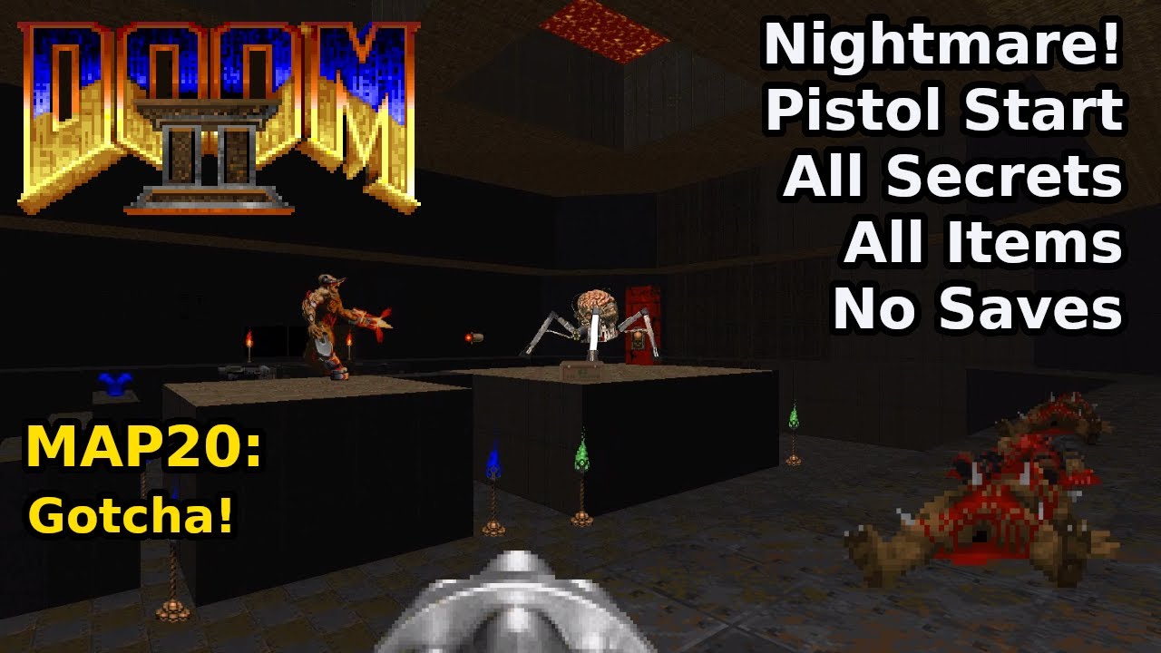 Doom II - MAP20: Gotcha! (Nightmare! 100% Secrets + Items)