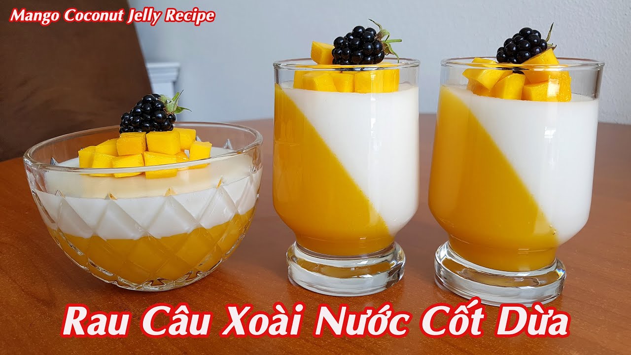 Cô Tư Hà Lan | Cách Làm Món Rau Câu Xoài Cốt Dừa | Mango Coconut Jelly Recipe