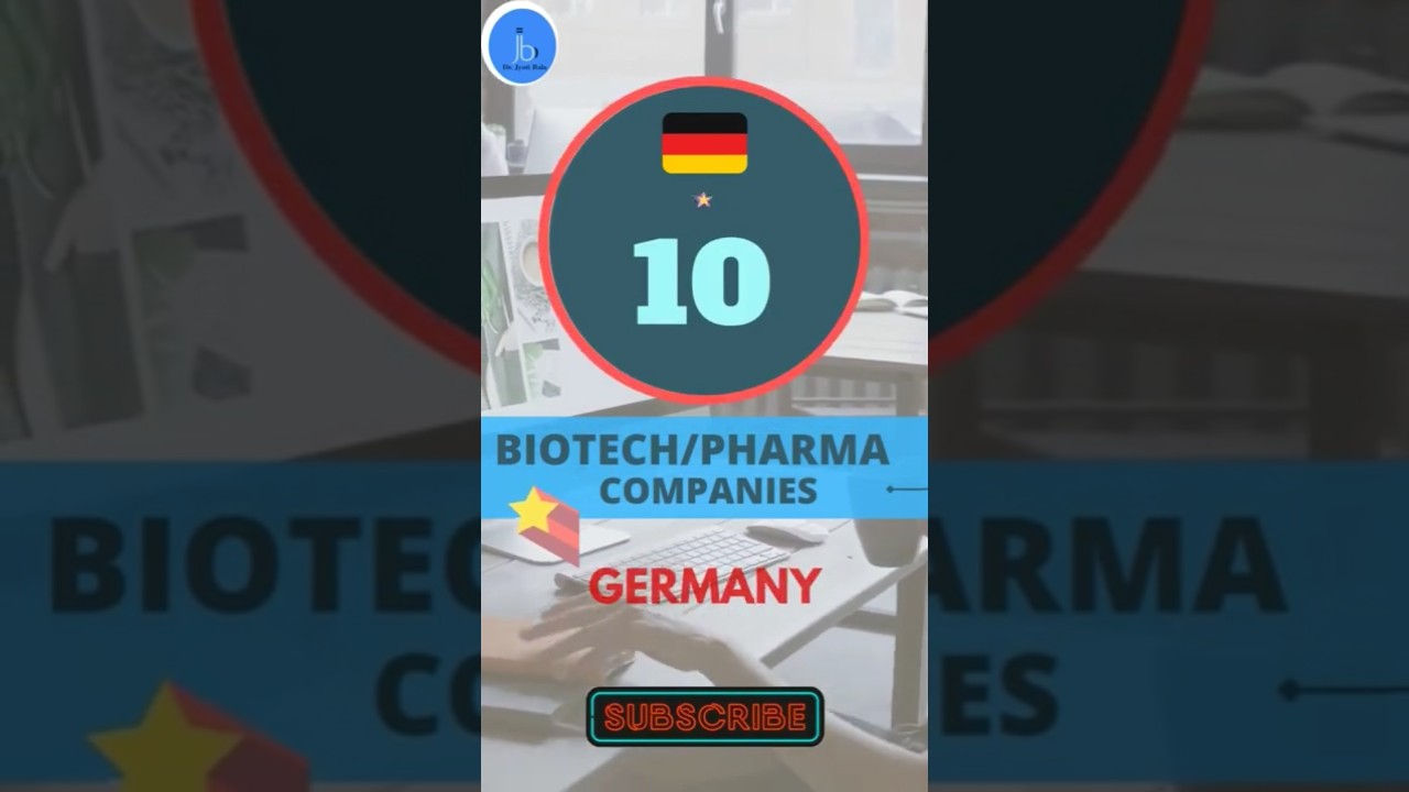 Top 10 Biotech and Pharma Companies in Germany- Dr Jyoti Bala