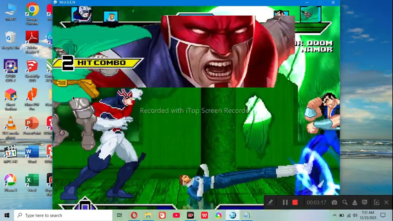 Mugen Battle Captain Britain and Reed Richards vs Dr  Doom and Namor