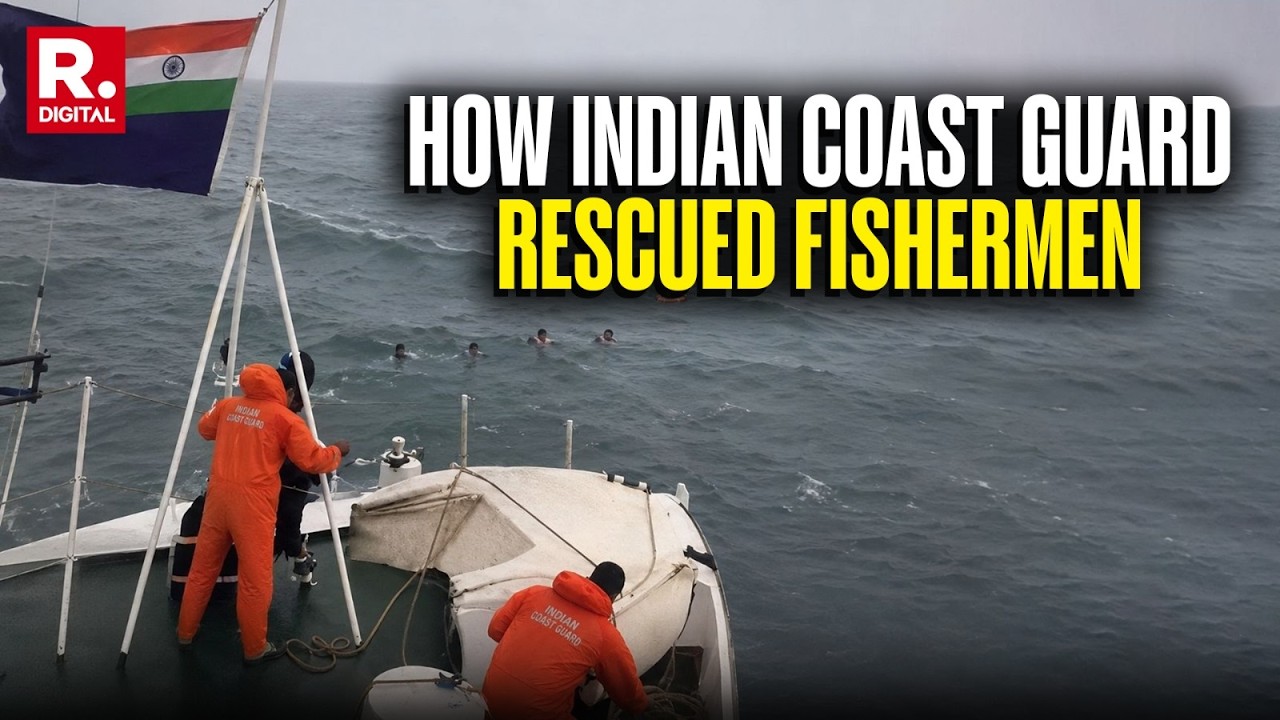 Challenging Night Operation: Indian Coast Guard Rescues 6 Fishermen in Rough Seas Off Mangaluru