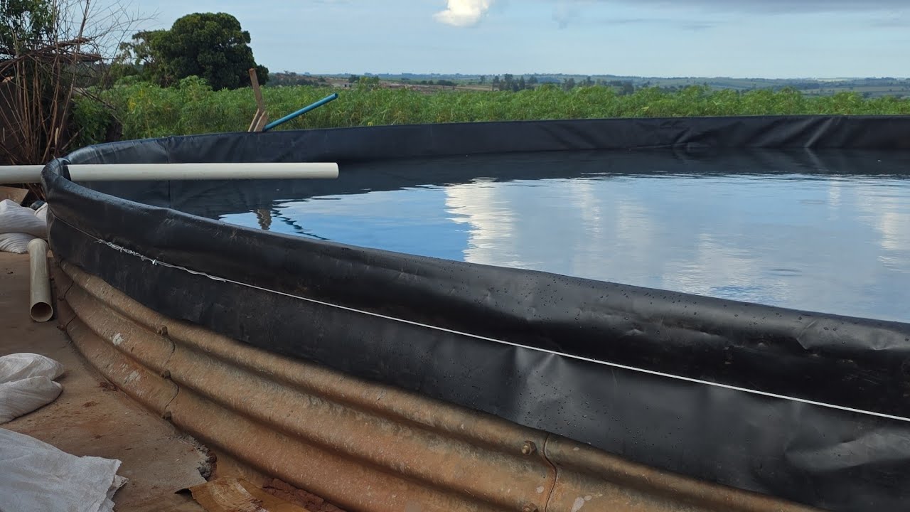 TANQUE RESERVATÓRIO PRONTO PARA IRRIGAÇÃO DO NOSSO CAFÉ 