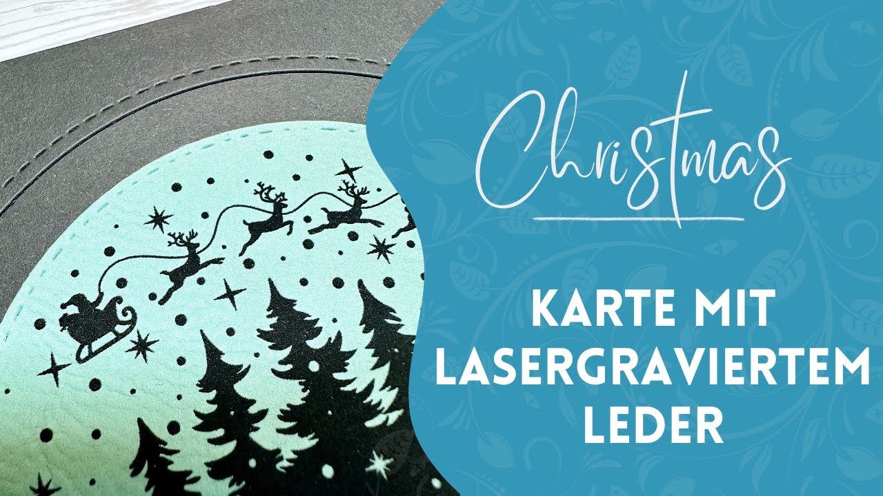 Weihnachtskarten mit Kunstleder ✨🎄 – Diodelaser trifft Kreis & Sterne!