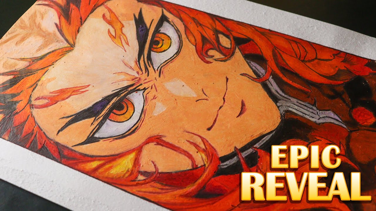 Drawing Rengoku Kyōjurō from Demon Slayer | Kamal Art Claws