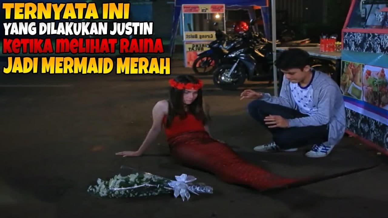 Ternyata ini yang dilakukan justin ketika melihat raina jadi mermaid merah | mermaid in love