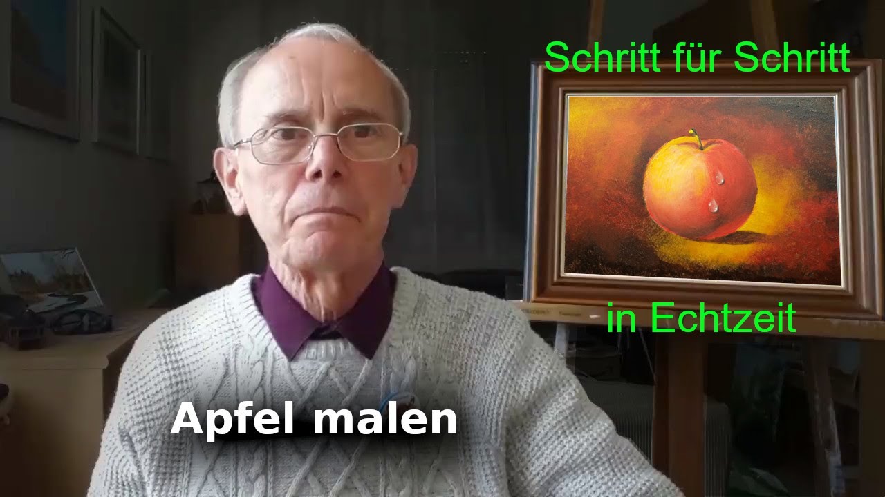 Apfel in 3D malen - Grundlagen der Öl- und Acrylmalerei / Paint an Apple in 3D