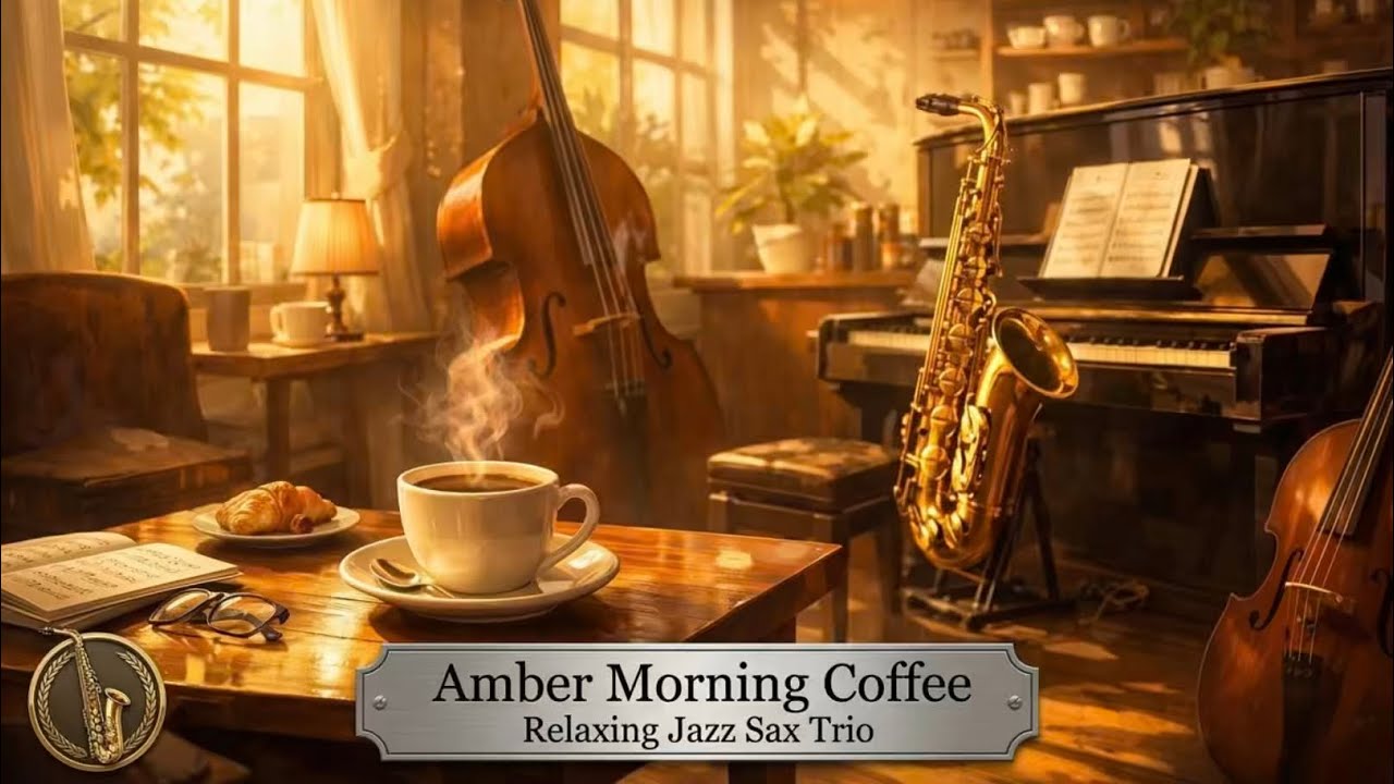 Amber Morning Coffee ☕ – Session I | Coffee Shop Sax Trio ☀️ Relaxing Morning Jazz | 清晨咖啡館薩克斯風爵士三重奏