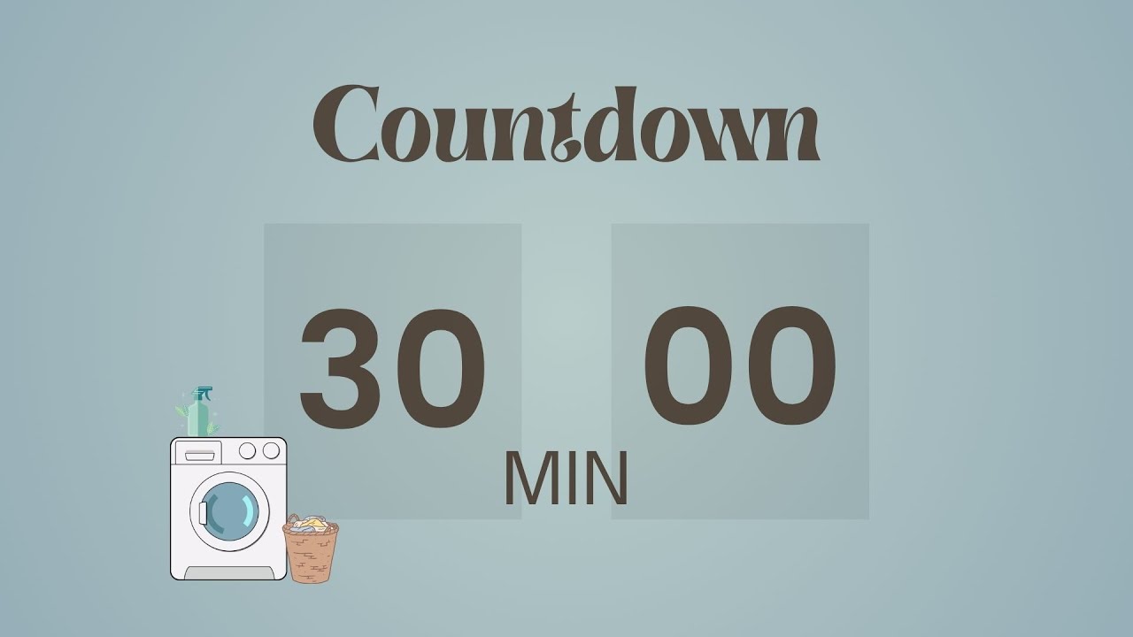 💚 30-Minute Cleaning Timer | Minty Aesthetic for Fresh & Productive Vibes