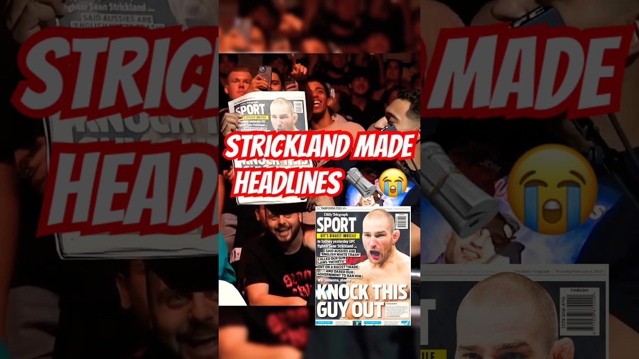 🗞️Sean Strickland made the FRONT PAGE of a aussie NEWSPAPER😭