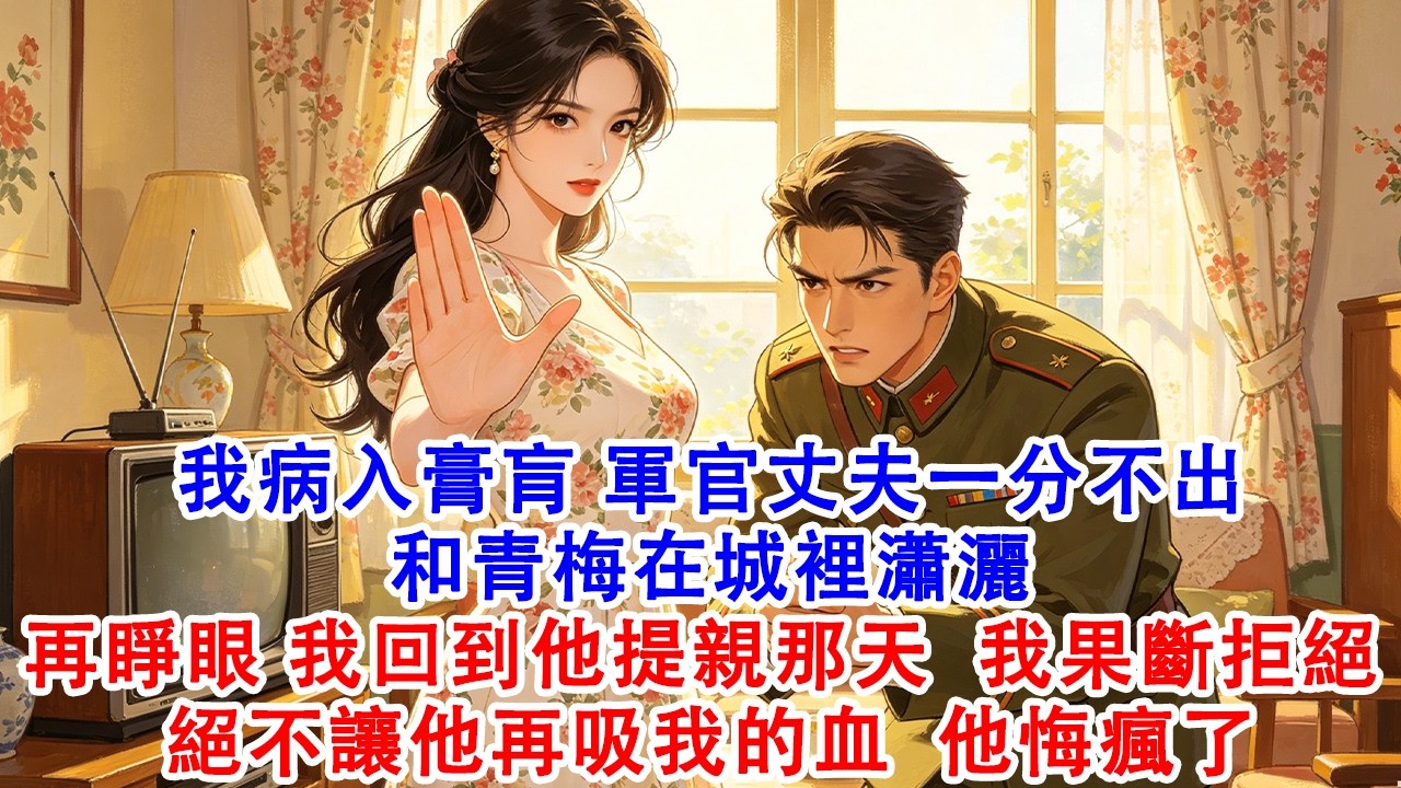 【完結爽文】我病入膏肓 軍官丈夫一分不出 和青梅在城裡瀟灑 再睜眼 我回到他提親那天  我果斷拒絕 絕不讓他再吸我的血  他悔瘋了#故事 #重生 #爽文 #重生故事 #情感 #小說 #完結 #動漫