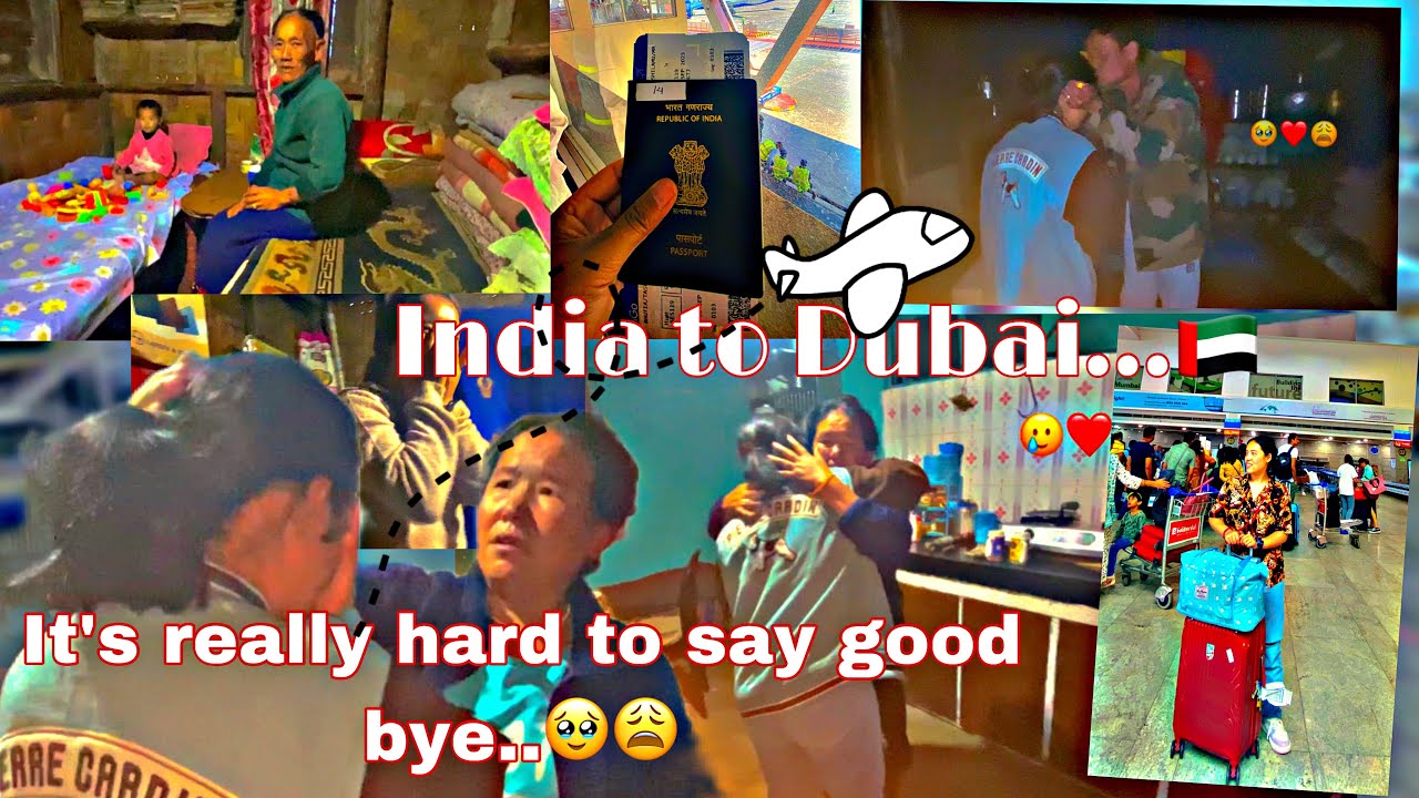 It’s really hard to say good bye🏡😭 INDIAN TO DUBAI🇦🇪 First time international flight journey ✈️