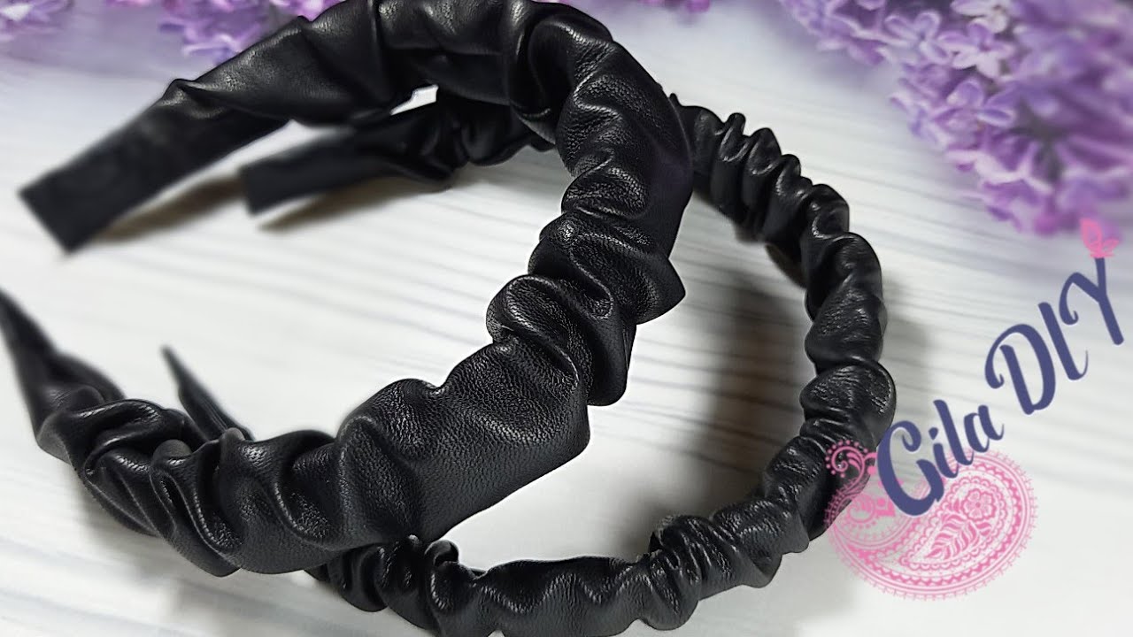 DİY Scrunchies HEADBAND #Tutorial - Leather headband #МК - Кожаный ободок