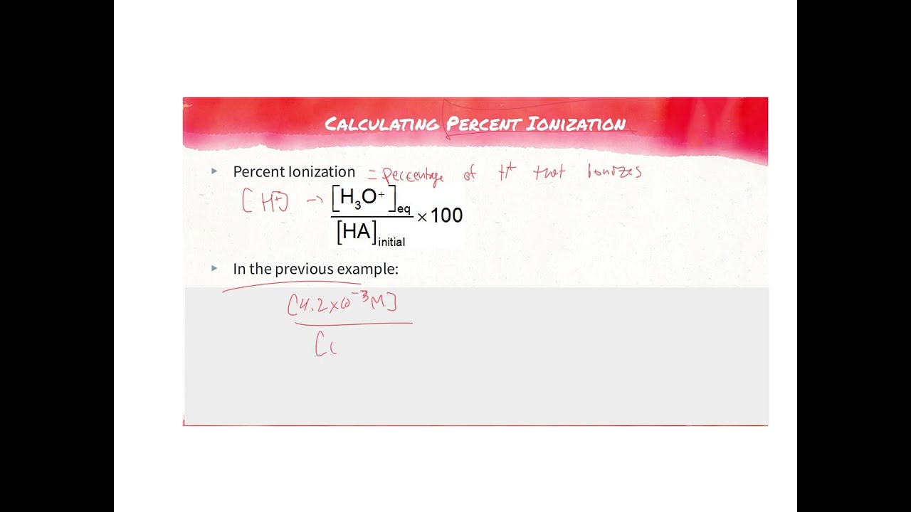 8 3   Weak Acid and Base Equilibrium