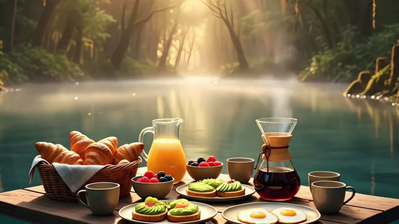 Floating Breakfast Serenade: 417Hz for Renewal & Positive Flow | Lake & Forest Vibes