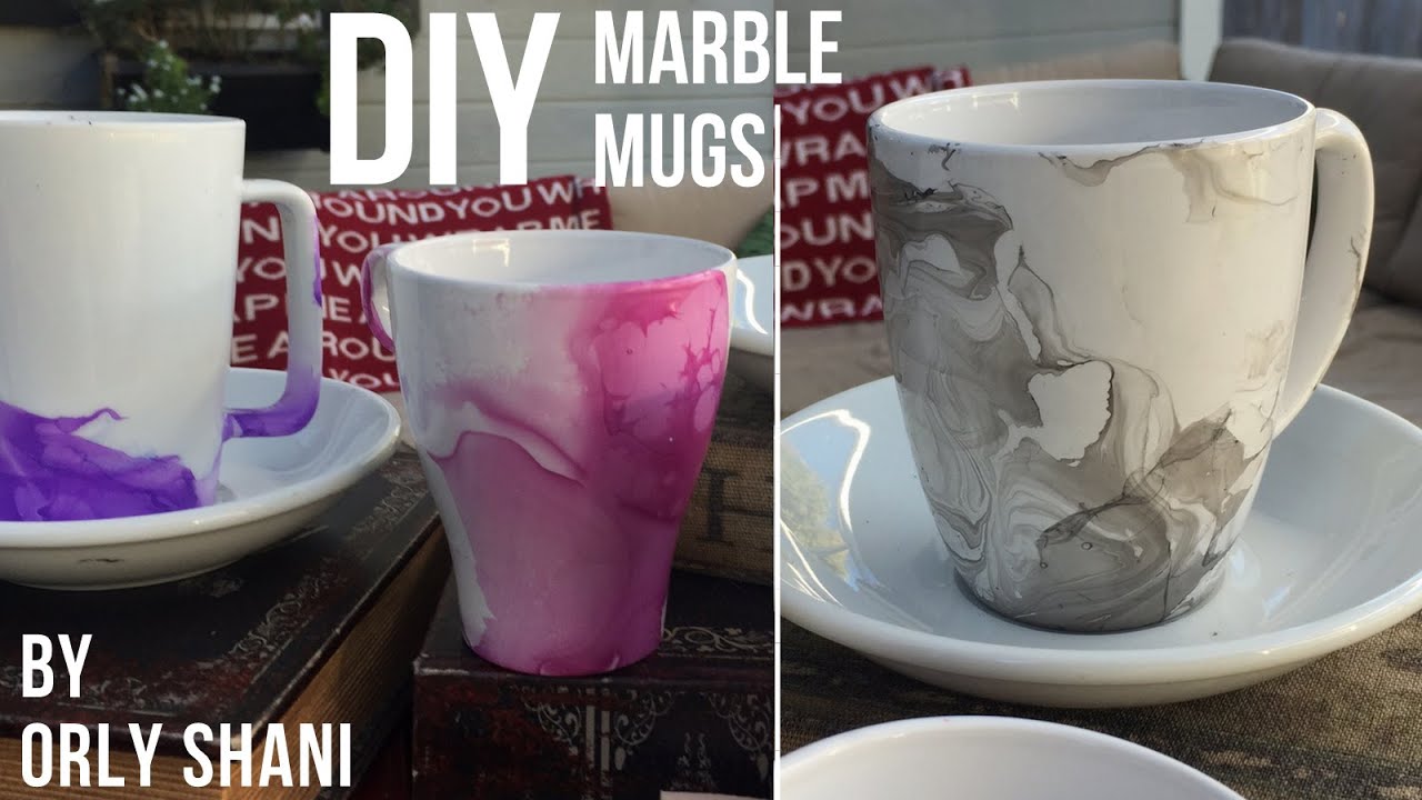 DIY Marble Mugs