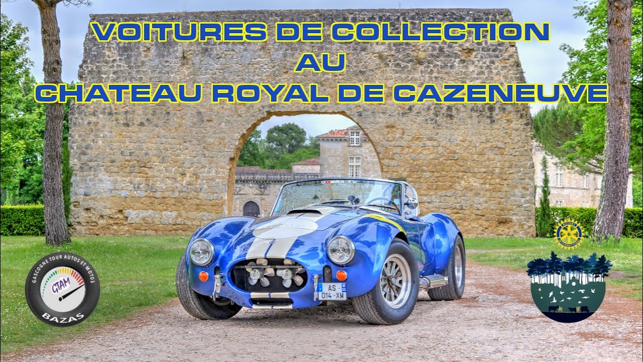 Voitures de collection au château Cazeneuve à Préchac
