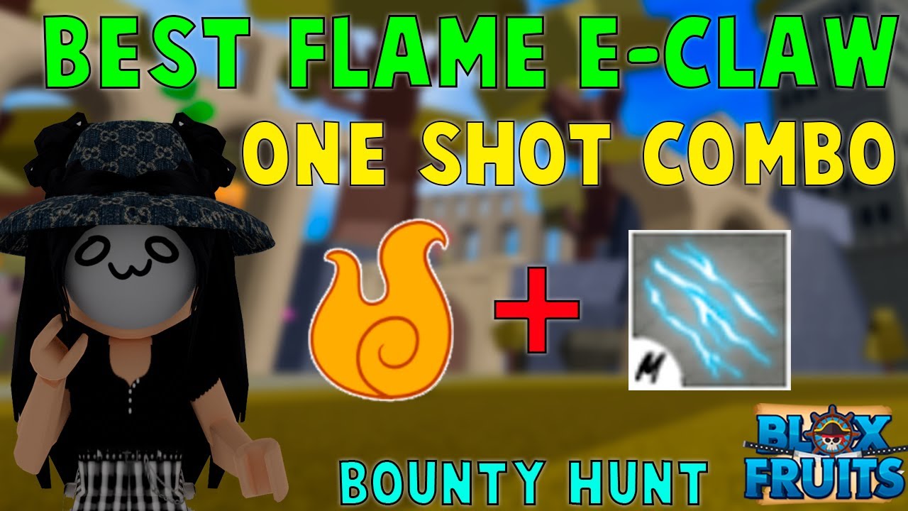『Best Flame + Electro Claw One Shot Combo』Bounty Hunt l Roblox | Blox fruits update 15 | 25M