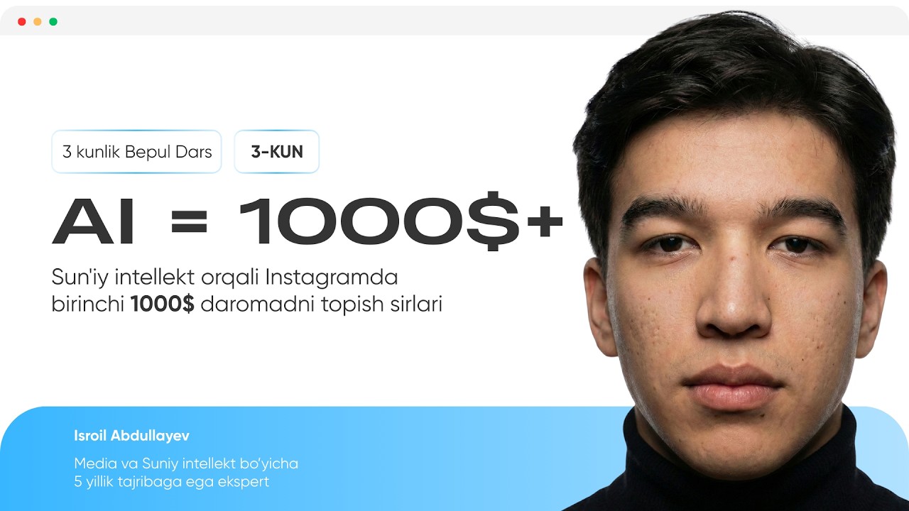 AI bilan 1000$ + daromad | 3- kun