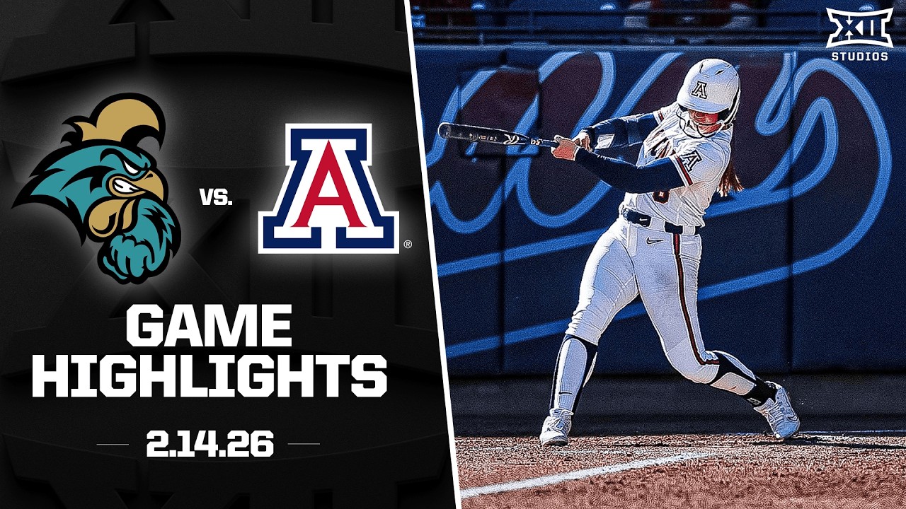 Coastal Carolina vs. #15 Arizona Highlights (2.14.26) | 2026 Big 12 Softball